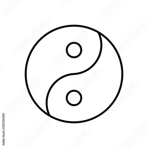 Ying Yang vector icon stock illustration