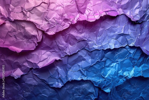 Wallpaper Mural Abstract Crumpled Paper Gradient Hues Of Purple And Blue Torontodigital.ca