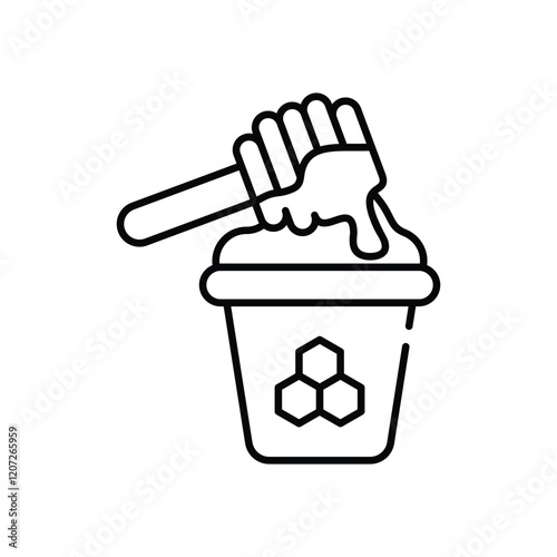 Honey Sweet syrup vector icon