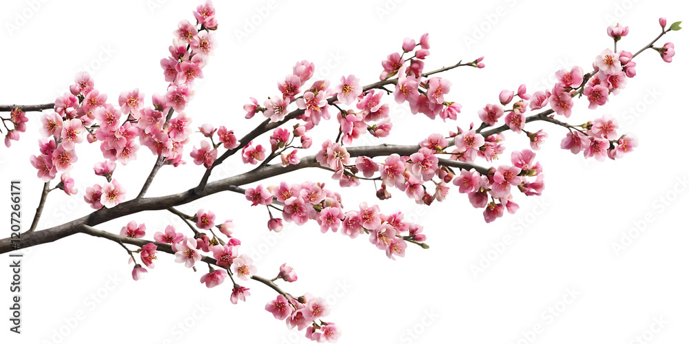pink cherry blossom isolated on white background PNG.AI GENERATED pink cherry blossom isolated on white background PNG.AI GENERATED