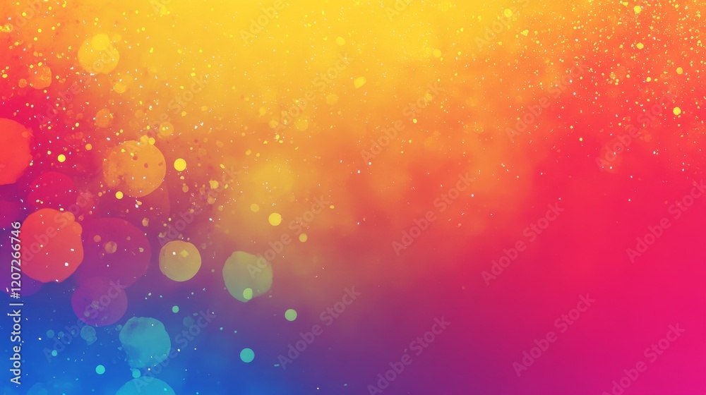 Fototapeta premium A vibrant fiesta gradient background.featuring bright reds, yellows, and blues.emphasizing the festive spirit.Ideal for cultural celebrations, fiesta promotions, and colorful designs
