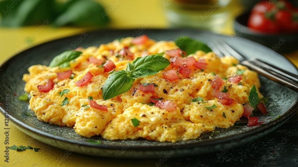 Scrumptious Scrambled Eggs with Caramelized Onions and Basil Scrumptious Scrambled Eggs with Caramelized Onions and Basil