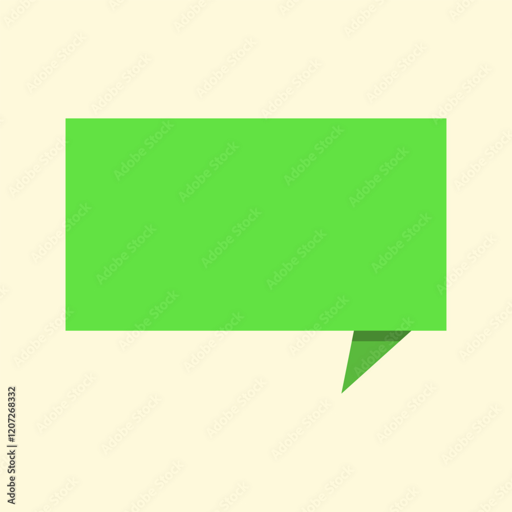 Vector illustration of a blank green speech bubble with a minimalist design. Vector illustration of a blank green speech bubble with a minimalist design.