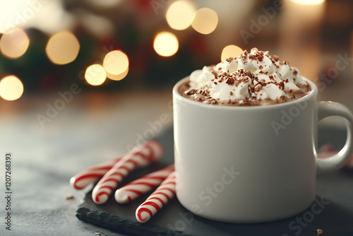 Hot Chocolate with Marshmallows  photo