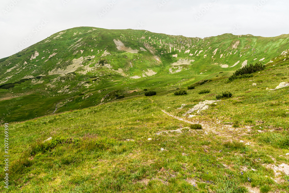 Valentkova hill from Zavory mountain pass in Tatra mountains