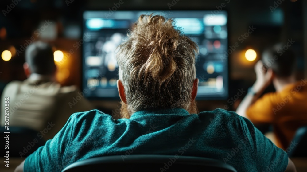 Individuals observe data from behind, expressing deep concentration in a critical analytical setting, suggesting the importance of teamwork and focus on responsibilities in modern workplaces. Individuals observe data from behind, expressing deep concentration in a critical analytical setting, suggesting the importance of teamwork and focus on responsibilities in modern workplaces.