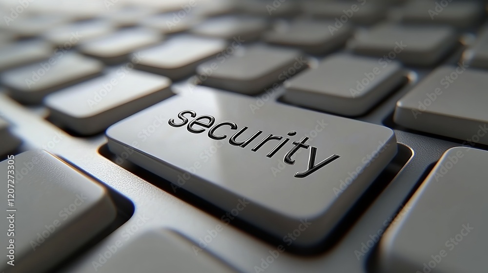 Digital Security Keyboard Button Close Up Shot web data risk safe grey Digital Security Keyboard Button Close Up Shot web data risk safe grey
