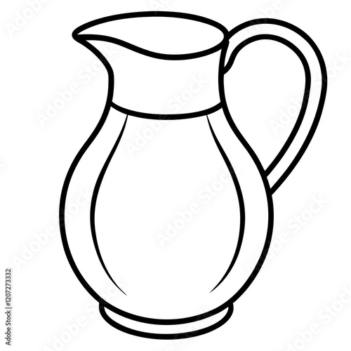 Simple Pitcher Vector Sketch