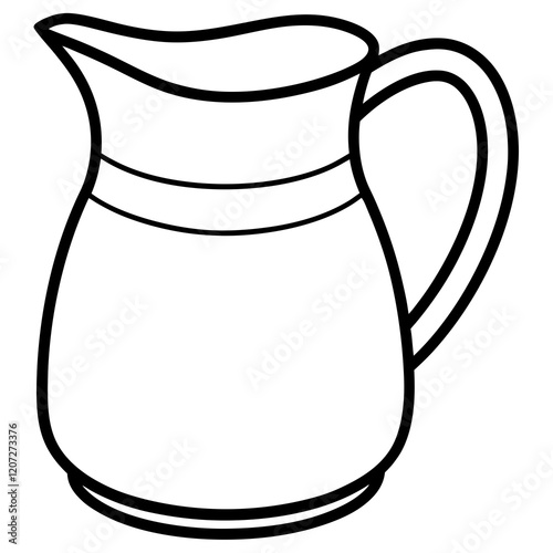 Simple Pitcher Vector Sketch