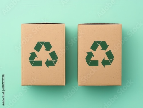 eco-friendly packaging concept. Digital alerts notifying companies of zero-waste packaging advancements in the global market photo