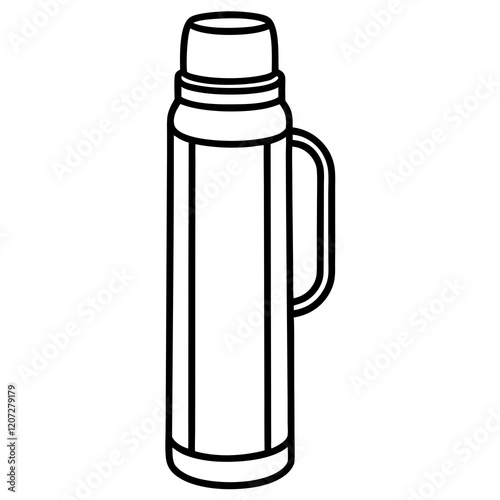 Sleek Flask Vector Artwork