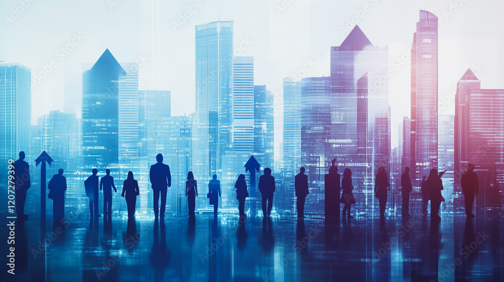 abstract professional business team people connection of line from nail node to node on cityscap and skyline background , networking concept abstract professional business team people connection of line from nail node to node on cityscap and skyline background , networking concept