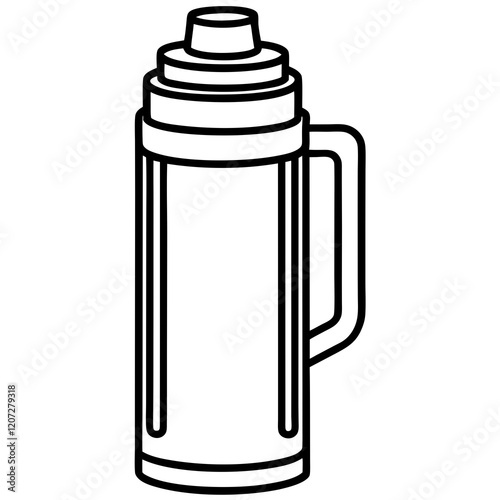 Sleek Flask Vector Artwork