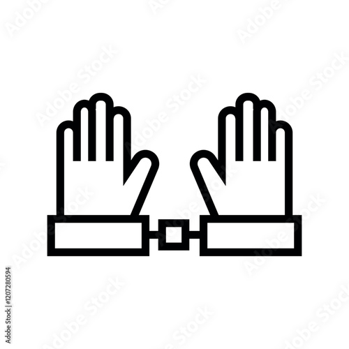 Handcuffs vector icon