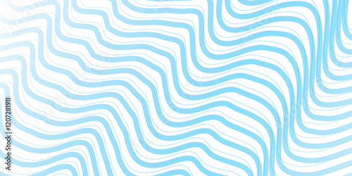 Abstract soft blue glowing wave curved lines background. Digital frequency track equalizer. Vector illustration.	