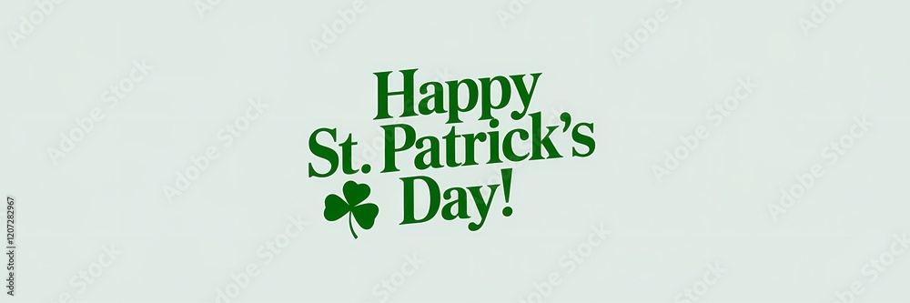 Fototapeta premium A creative minimalist Saint Patrick's Day poster design with the text 