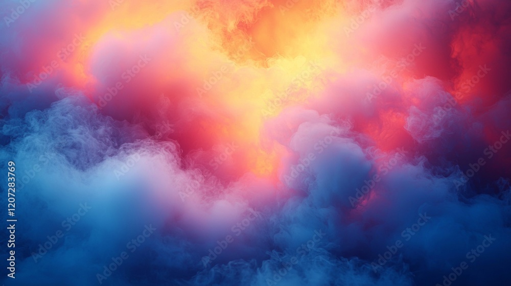 Colorful Clouds in a Dramatic Sunset Scene Colorful Clouds in a Dramatic Sunset Scene