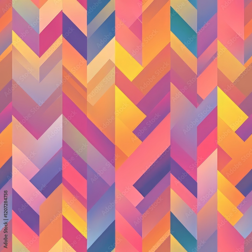 Abstract Geometric Pattern in Warm Hues Abstract Geometric Pattern in Warm Hues
