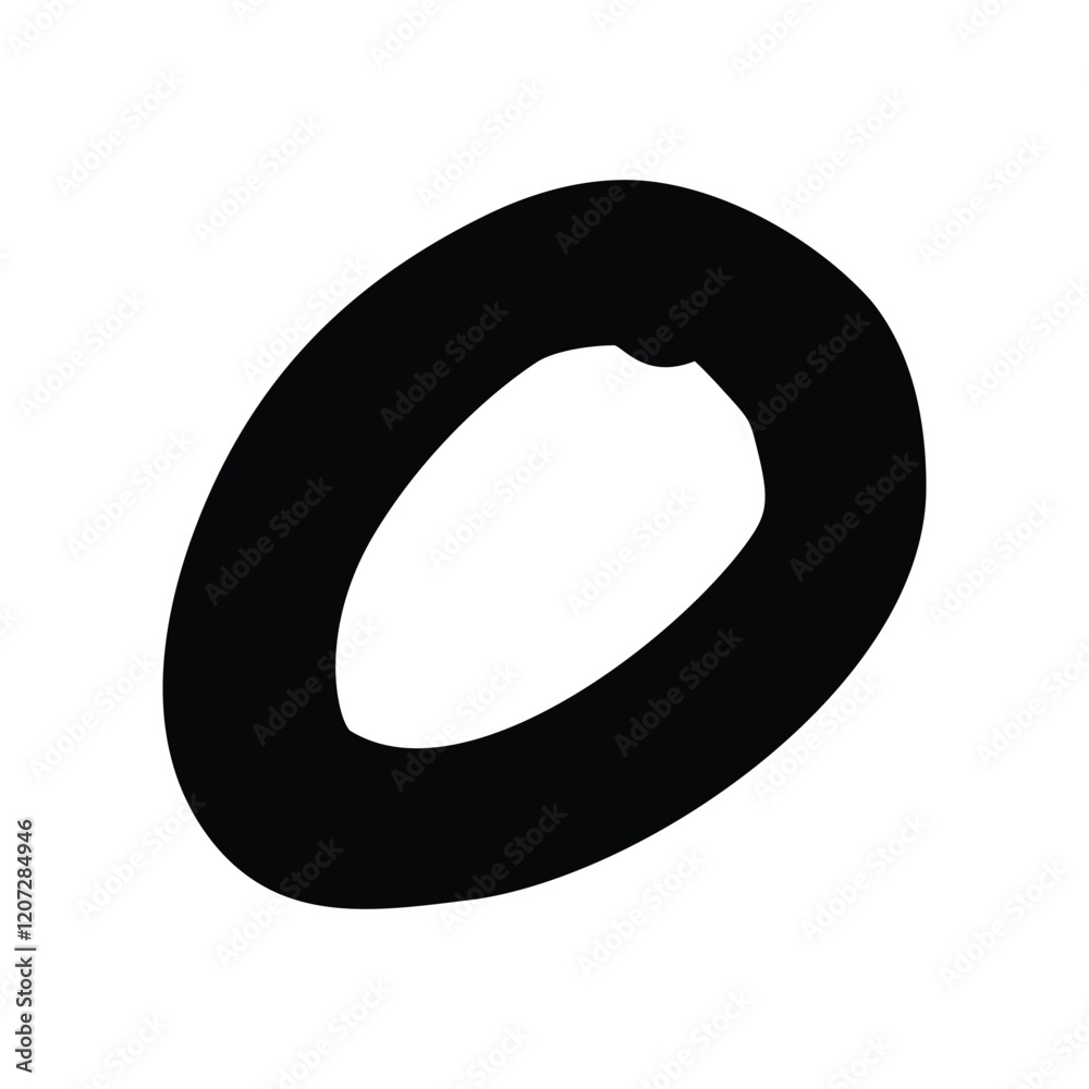0 glyph icon with white background vector stock illustration 0 glyph icon with white background vector stock illustration