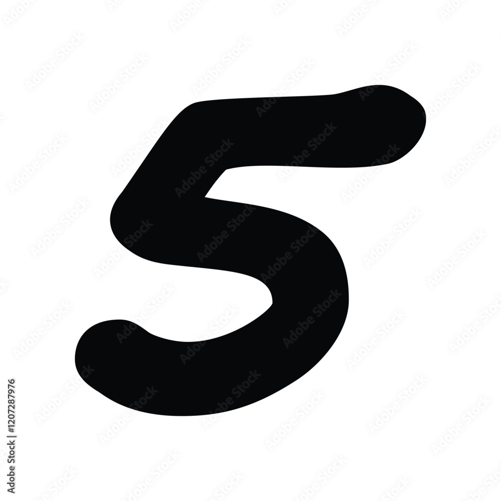 5 glyph icon with white background vector stock illustration 5 glyph icon with white background vector stock illustration