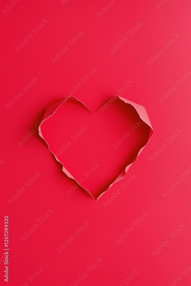 heart from red paper. Valentines Day background heart from red paper. Valentines Day background