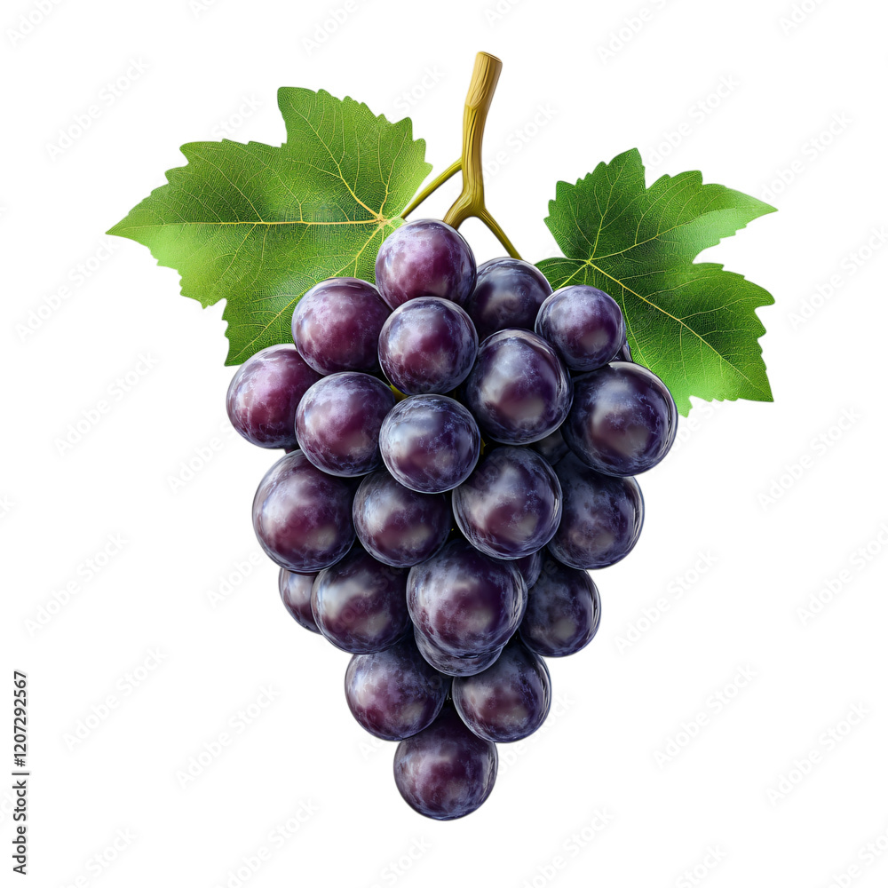 Fototapeta premium grape realistic 3D isolated on transparent background