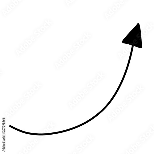 Hand drawn black arrow line