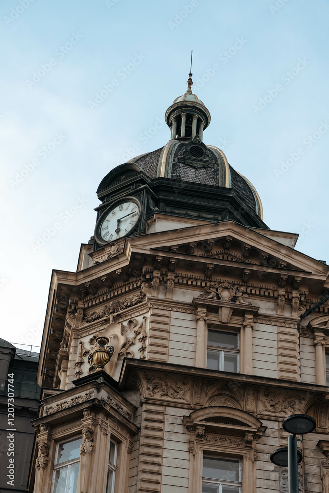 Fototapeta premium Incredible architecture in the old town of Prague. Historically preserved buildings from ancient times.