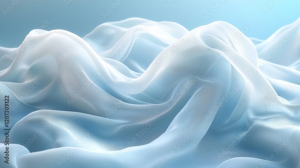 Obraz premium Abstract White Fabric Waves