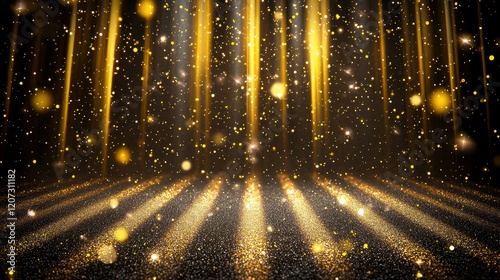 Golden Glitter Background: Luxurious Sparkle and Shine