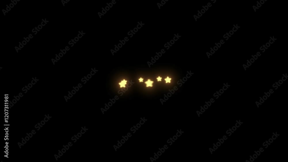 Rotating star illustration, headache symbol, circular star animation, dizzy head, visual effect indicating pain.  The effect of dizziness, loss of consciousness,