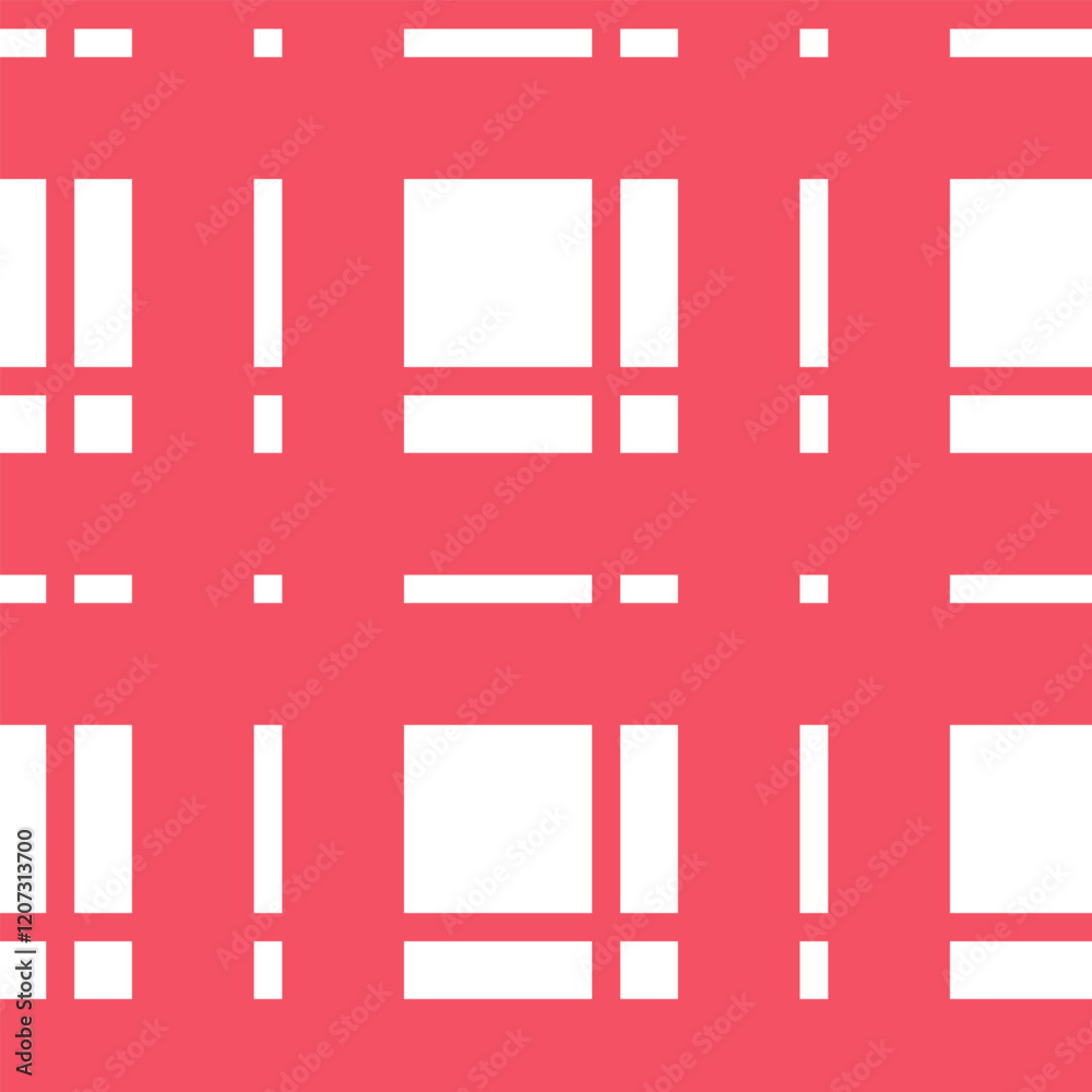Red grid vector seamless pattern on a white background. Red grid vector seamless pattern on a white background.