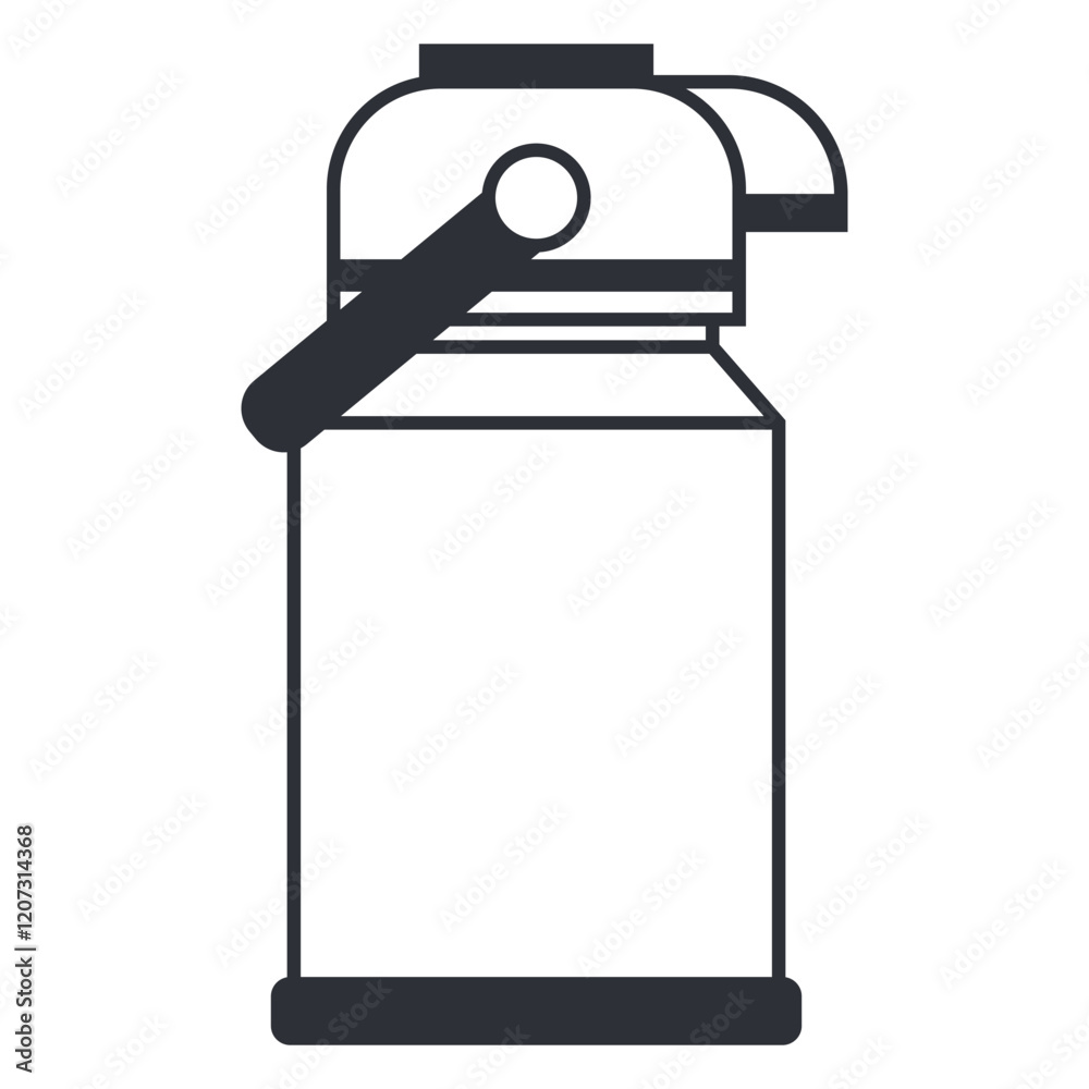 Thermal carafe vector icon isolated on a white background. Thermal carafe vector icon isolated on a white background.