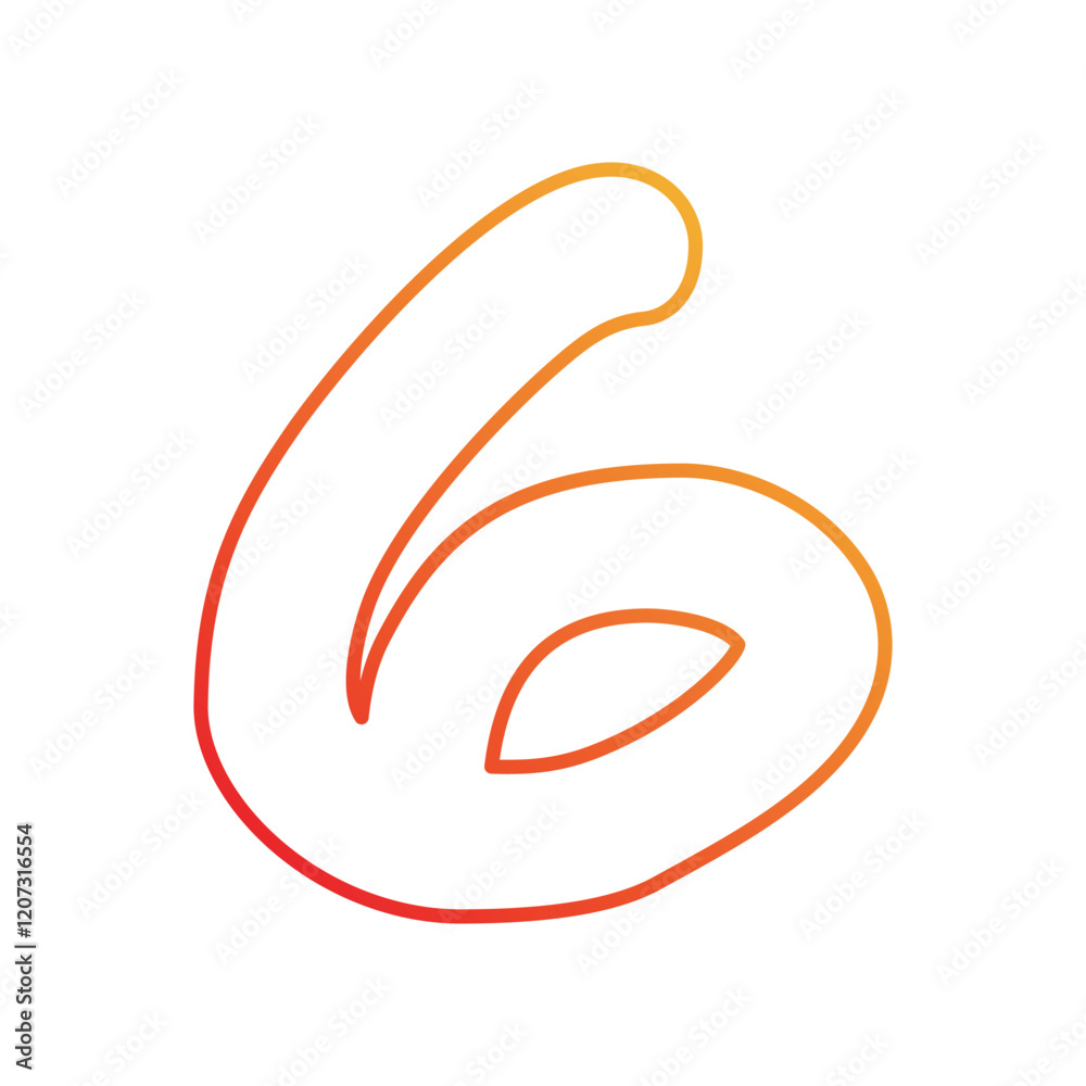 6 gradient icon with white background vector stock illustration 6 gradient icon with white background vector stock illustration