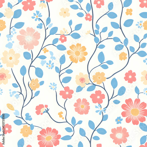 A seamless pattern designed in an Eastern style, Seamless design allows for a perfectly continuous pattern with no visible seams.