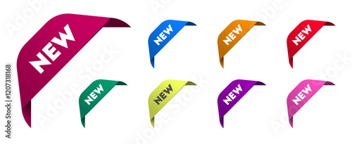 vector design sticker corner with text new for your new products for different page designs