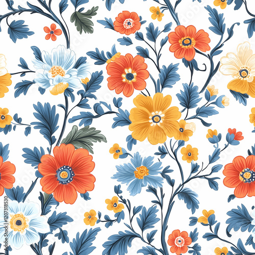 A seamless pattern designed in an Eastern style, Seamless design allows for a perfectly continuous pattern with no visible seams.