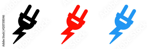 Icon for plug vector illustration in flat.