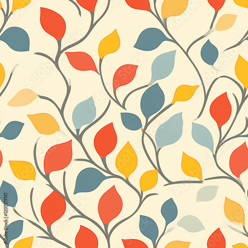 A seamless pattern designed in an Eastern style, Seamless design allows for a perfectly continuous pattern with no visible seams.