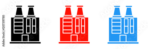 Icon for factory vector illustration in flat.