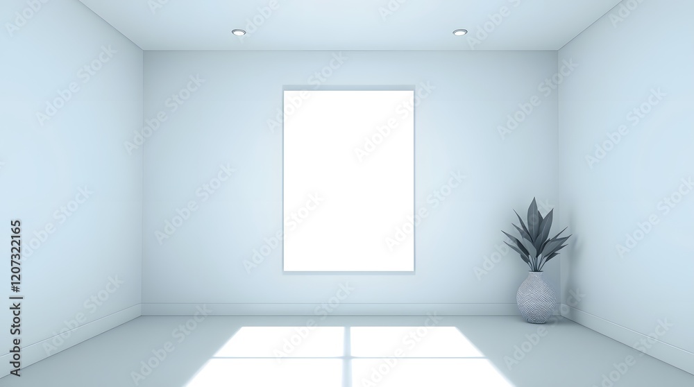 Minimalist Light Blue Room Empty Space Design Mockup Minimalist Light Blue Room Empty Space Design Mockup