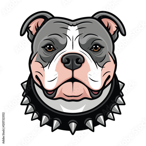 Whimsical Canine Head with a Soft Expression