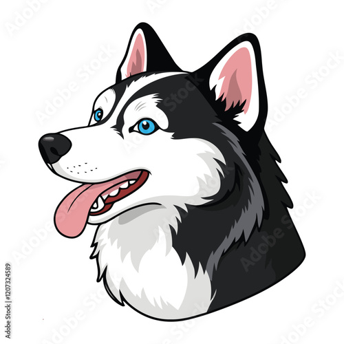 Lively Cartoon Dog with a Happy Look