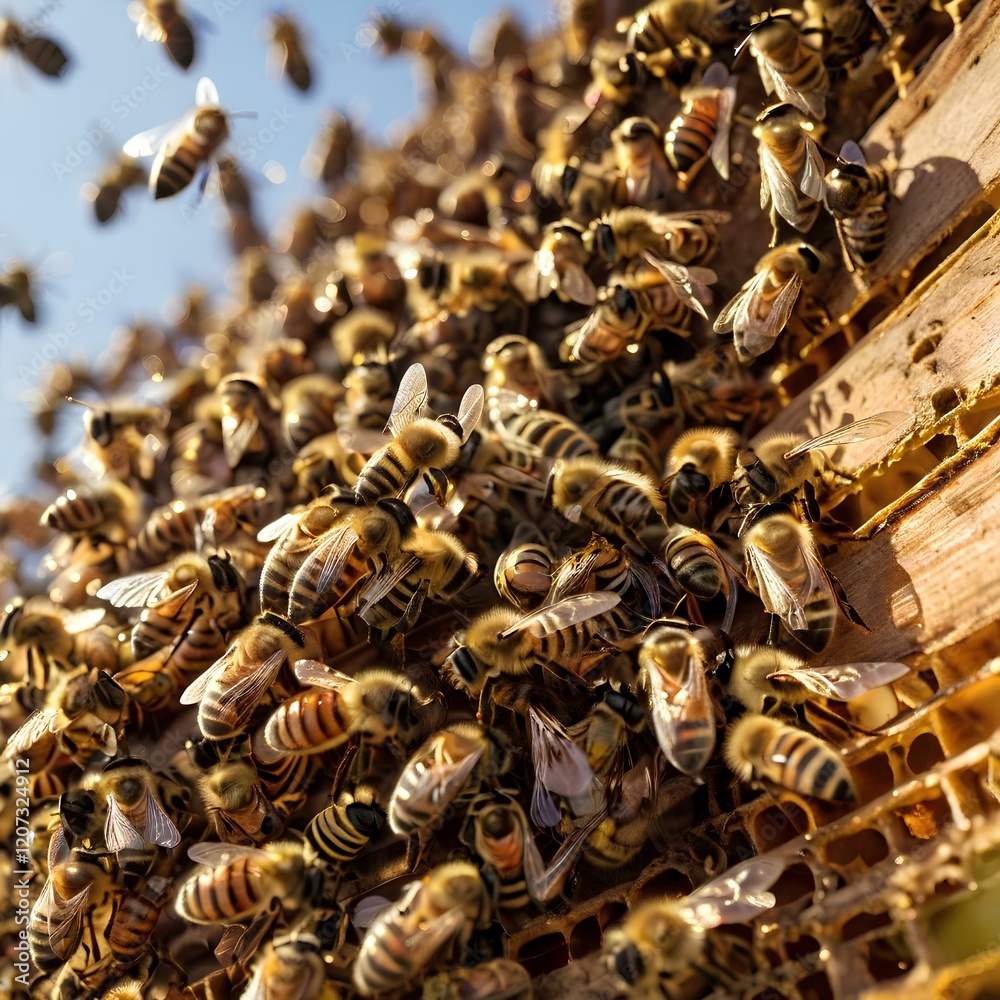 Bees Going To The Hive Bees Going To The Hive