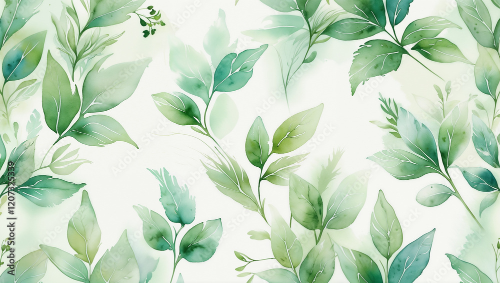 green leaves seamless pattern green leaves seamless pattern