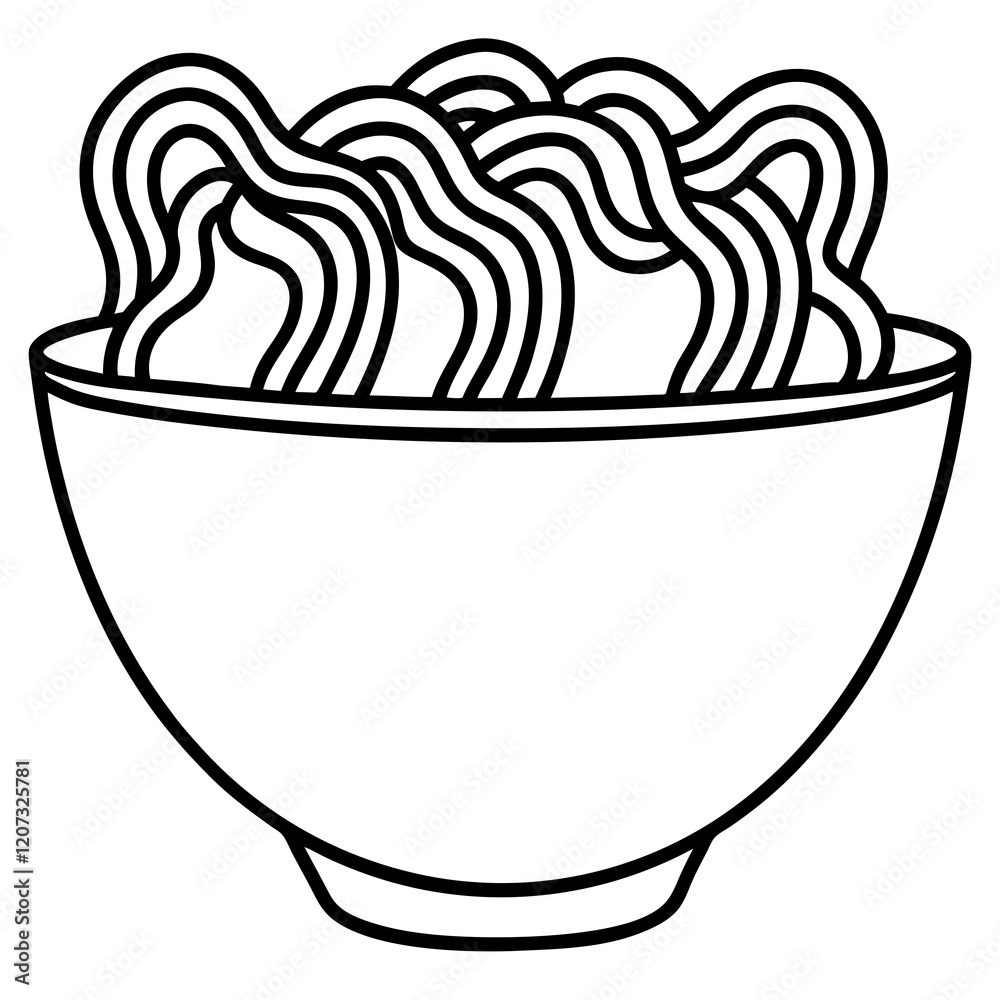Artistic Noodles Line Drawing Artistic Noodles Line Drawing