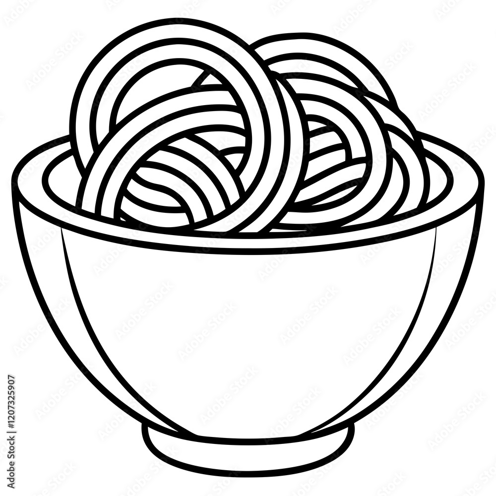 Artistic Noodles Line Drawing Artistic Noodles Line Drawing