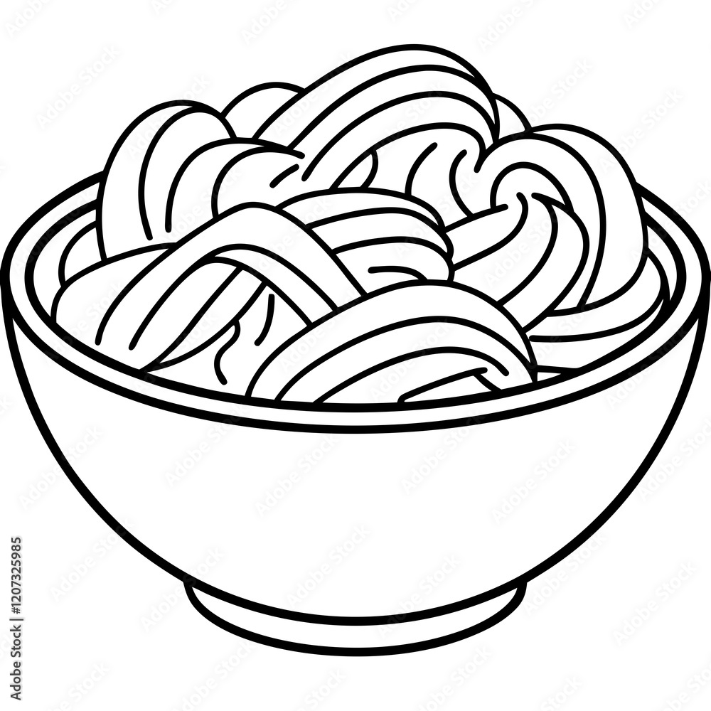 Artistic Noodles Line Drawing Artistic Noodles Line Drawing