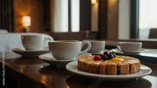 Wallpaper Mural Coffee and buffet breakfast in hotel restaurant. Torontodigital.ca