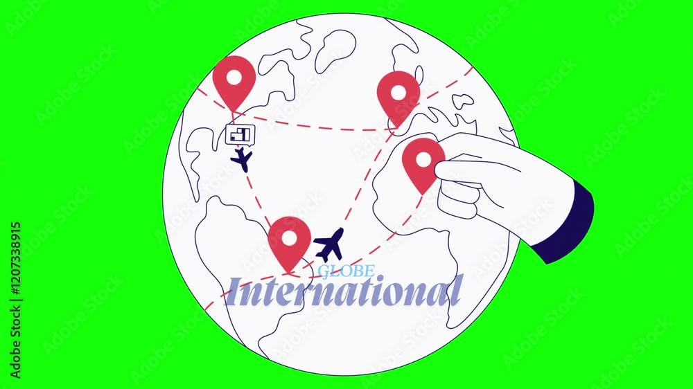 international Transportation and Delivery Logistics, on a green Background
international Transportation and Delivery Logistics, on a green Background